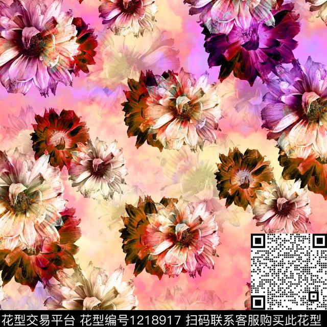 波西米亚花卉印花数码印花华亿平台下载（图片编号: 1218917） - 瓦栏（Walan）