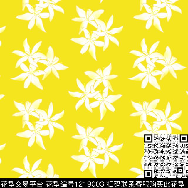 清爽底花卉连衣裙淑女数码印花华亿平台下载（图片编号: 1219003） - 瓦栏（Walan）