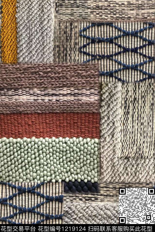 抽象肌理民族风数码印花华亿平台下载（图片编号: 1219124） - 瓦栏（Walan）