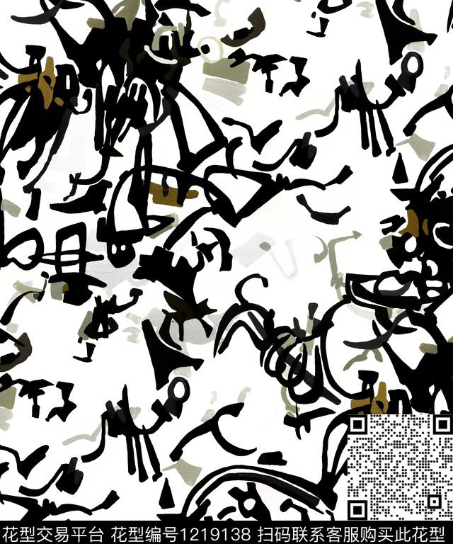 几何抽象abstract数码印花华亿平台下载（图片编号: 1219138） - 瓦栏（Walan）