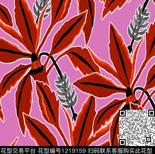 热带华亿平台香蕉树Bananatree数码印花华亿平台下载（图片编号: 1219159） - 瓦栏（Walan）