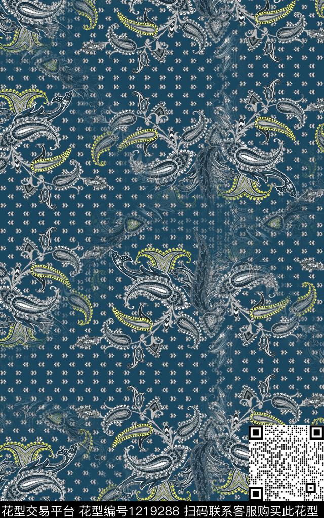 佩斯利中老年民族风数码印花华亿平台下载（图片编号: 1219288） - 瓦栏（Walan）