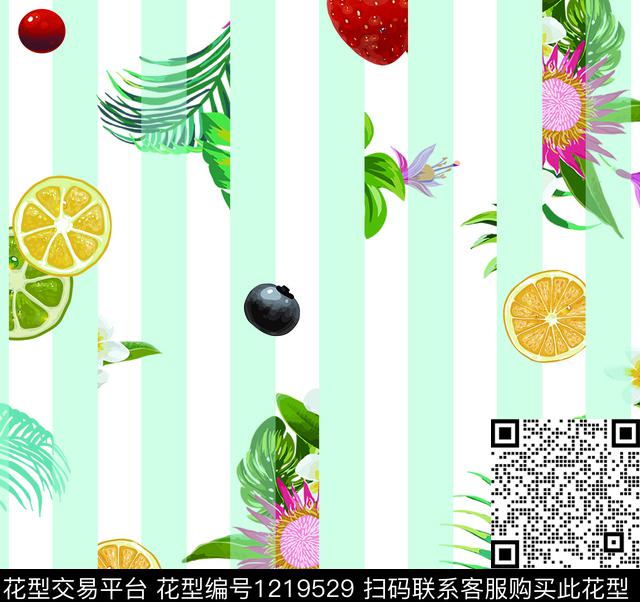 花卉水果植物数码印花华亿平台下载（图片编号: 1219529） - 瓦栏（Walan）