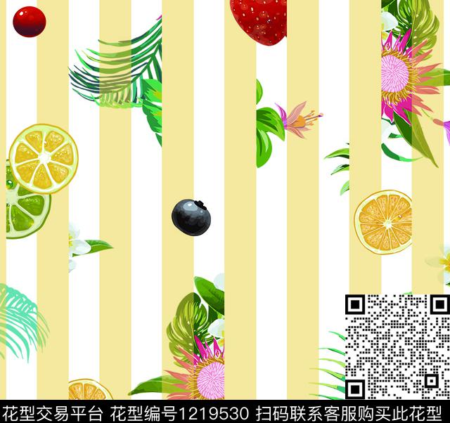 花卉水果植物数码印花华亿平台下载（图片编号: 1219530） - 瓦栏（Walan）