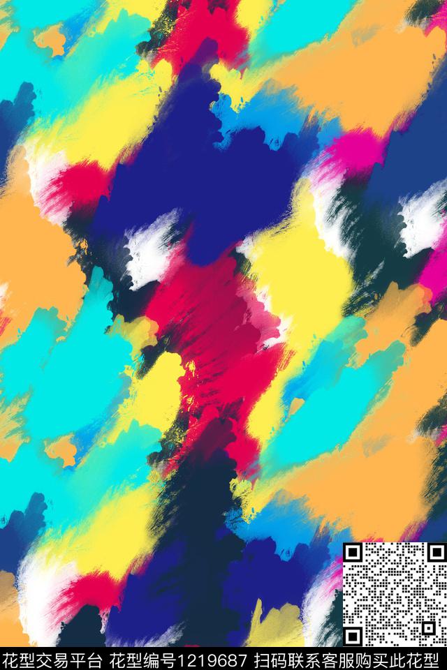 男装休闲抽象传统印花华亿平台下载（图片编号: 1219687） - 瓦栏（Walan）