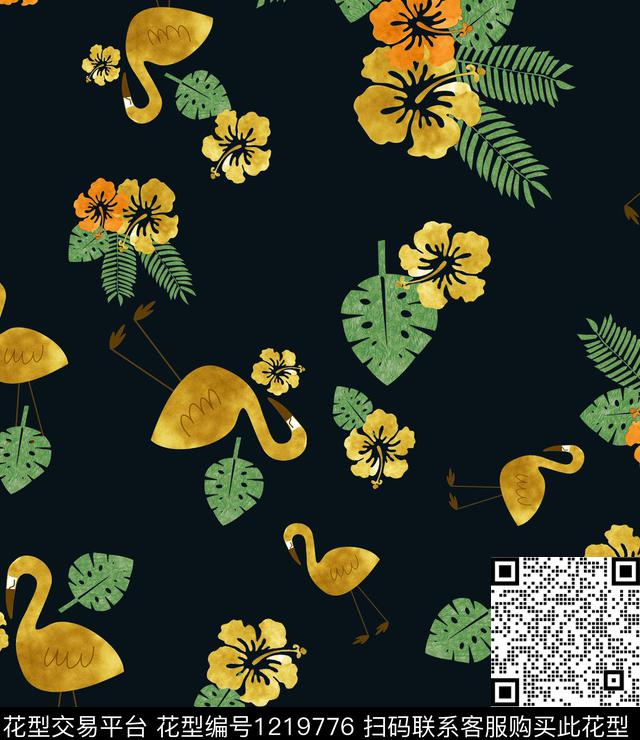 小碎花仙人掌棕榈树数码印花华亿平台下载（图片编号: 1219776） - 瓦栏（Walan）