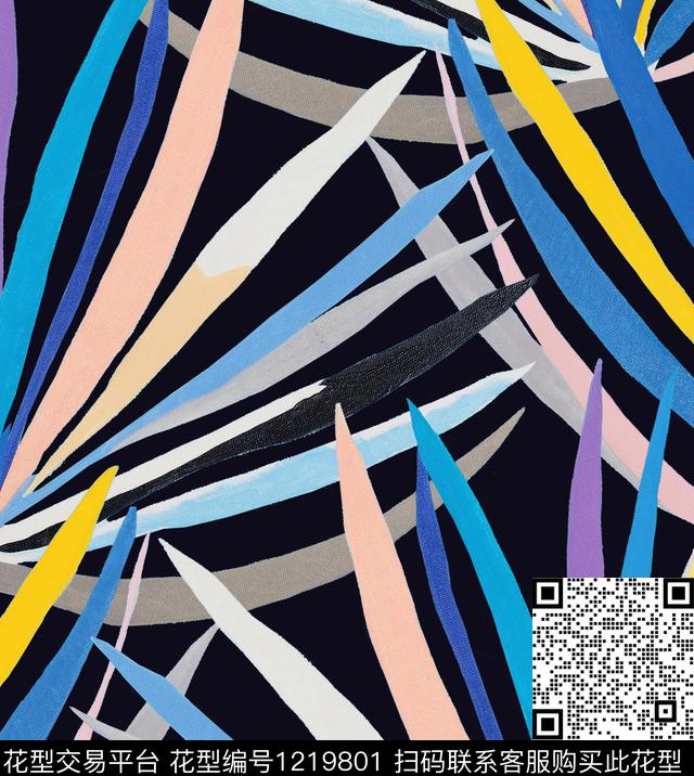 小碎花仙人掌棕榈树数码印花华亿平台下载（图片编号: 1219801） - 瓦栏（Walan）