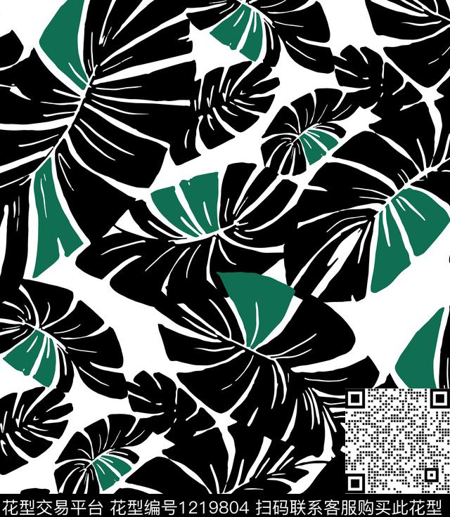 小碎花仙人掌棕榈树数码印花华亿平台下载（图片编号: 1219804） - 瓦栏（Walan）