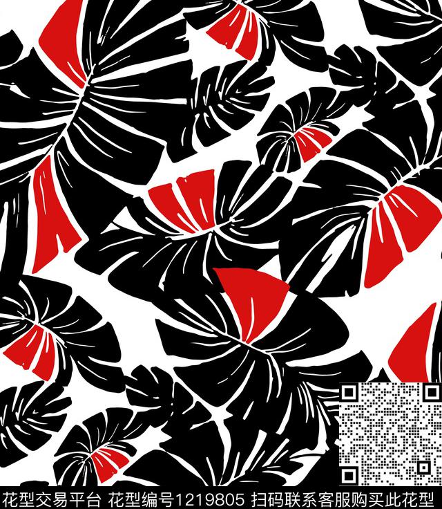 小碎花仙人掌棕榈树数码印花华亿平台下载（图片编号: 1219805） - 瓦栏（Walan）