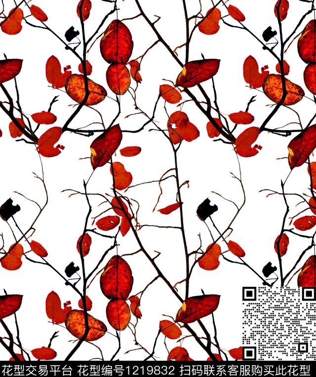 小碎花黑底花卉木棉花数码印花华亿平台下载（图片编号: 1219832） - 瓦栏（Walan）