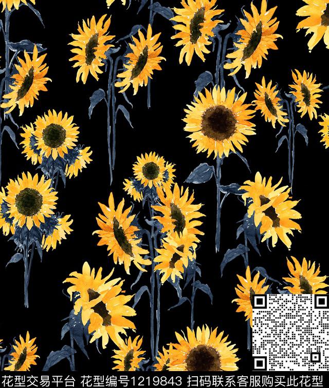 虞美人手绘花卉poppy数码印花华亿平台下载（图片编号: 1219843） - 瓦栏（Walan）