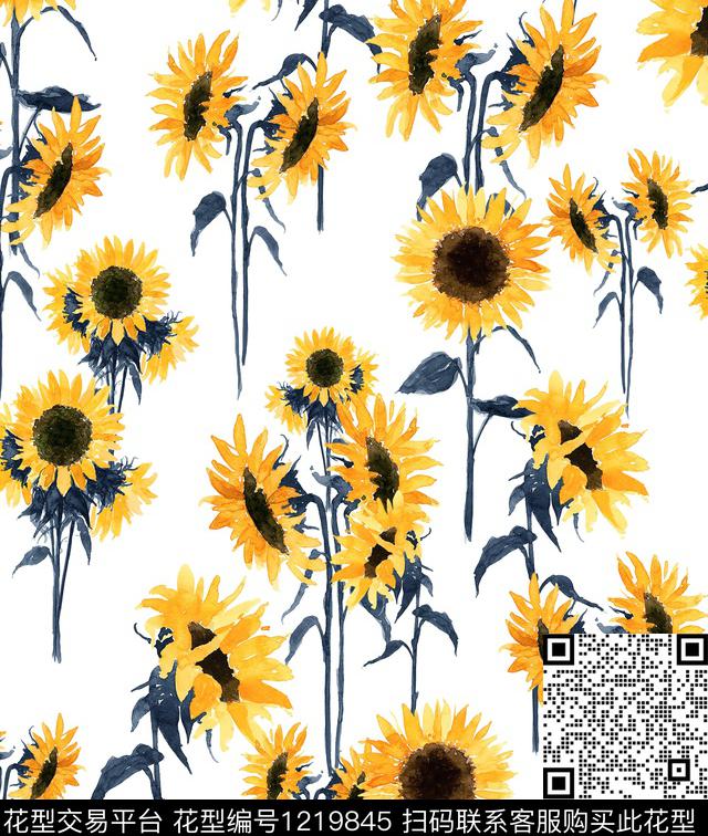 虞美人手绘花卉poppy数码印花华亿平台下载（图片编号: 1219845） - 瓦栏（Walan）