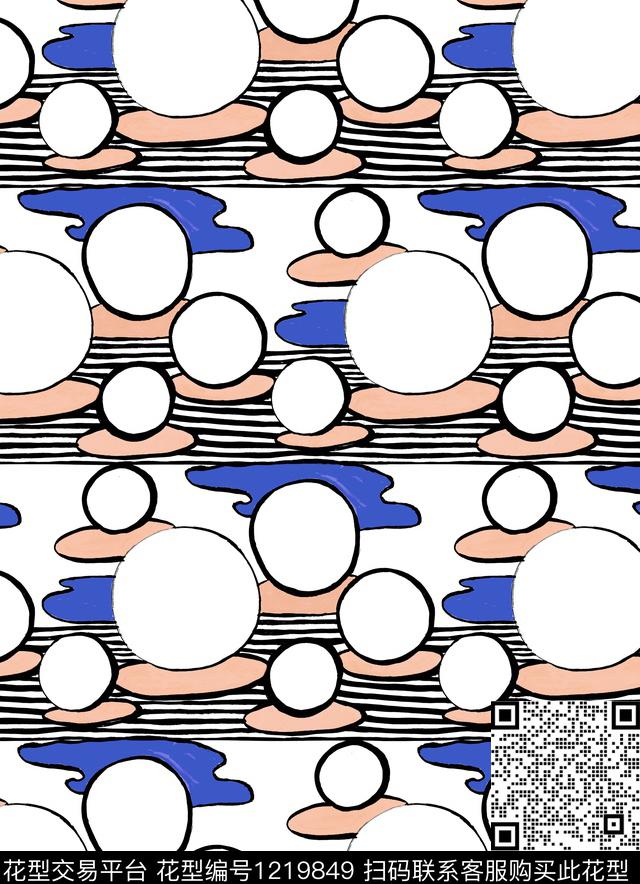 大牌风几何芙蓉花数码印花华亿平台下载（图片编号: 1219849） - 瓦栏（Walan）