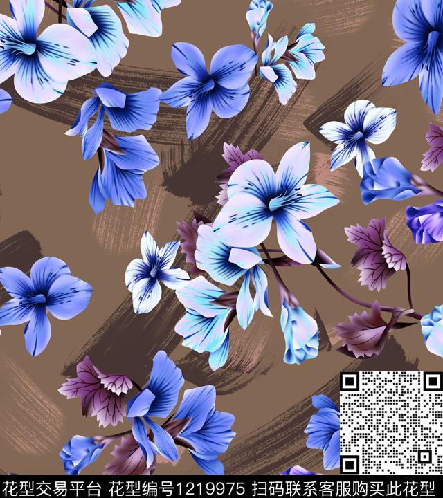 花卉小碎花数码印花华亿平台下载（图片编号: 1219975） - 瓦栏（Walan）