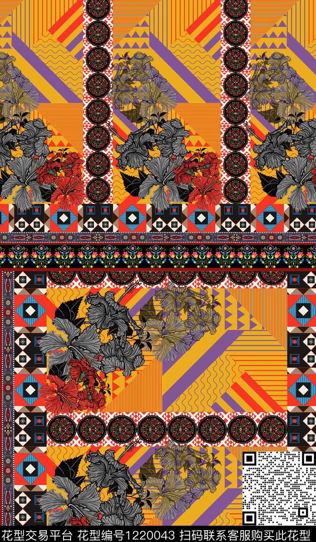 深圳波西米亚纹理数码印花华亿平台下载（图片编号: 1220043） - 瓦栏（Walan）