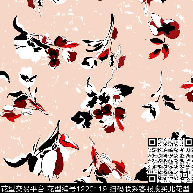 花卉大牌风休闲传统印花华亿平台下载（图片编号: 1220119） - 瓦栏（Walan）