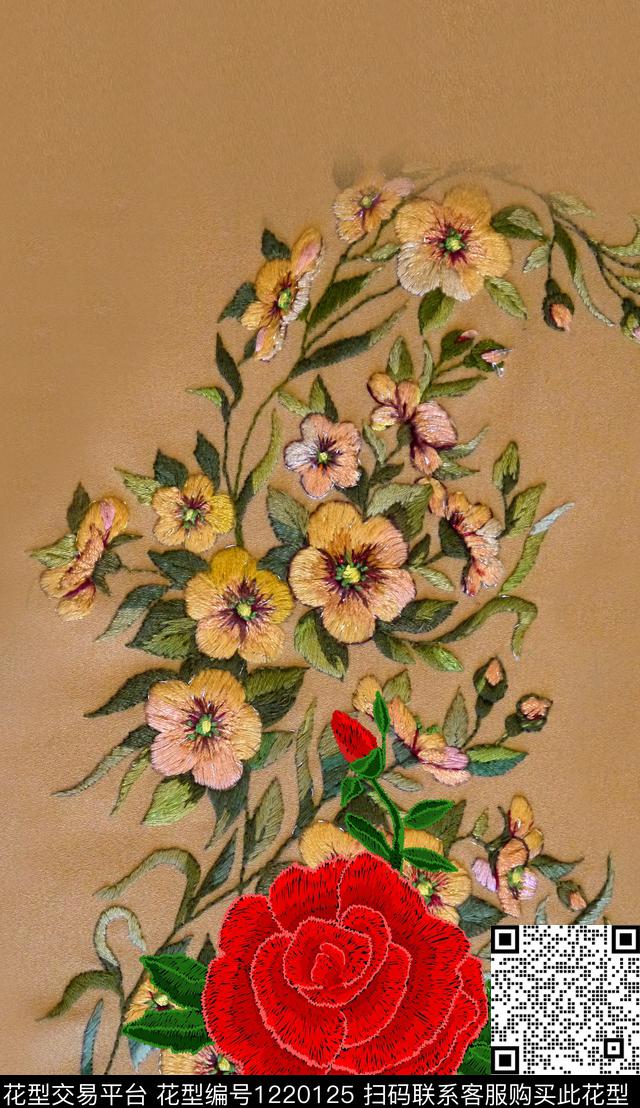 香云纱中国风复古数码印花华亿平台下载（图片编号: 1220125） - 瓦栏（Walan）