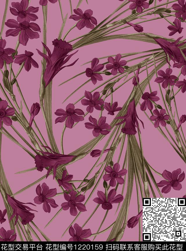 DIOR小碎花蜜蜂数码印花华亿平台下载（图片编号: 1220159） - 瓦栏（Walan）