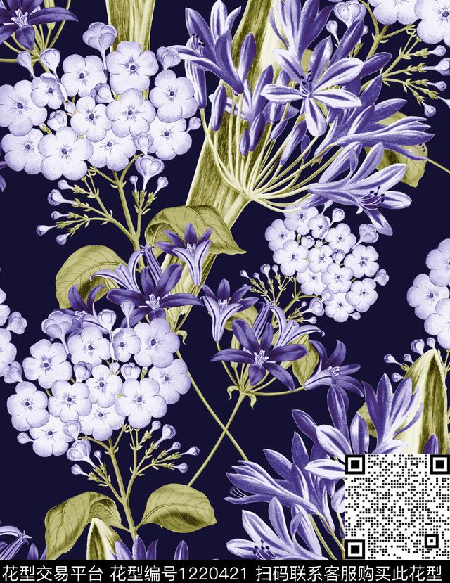 康乃馨Carnation签字笔画数码印花华亿平台下载（图片编号: 1220421） - 瓦栏（Walan）