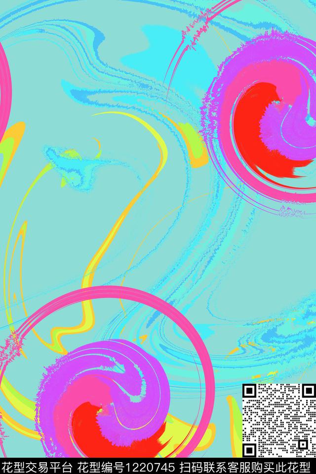 抽象幻想300dpi40*60传统印花华亿平台下载（图片编号: 1220745） - 瓦栏（Walan）