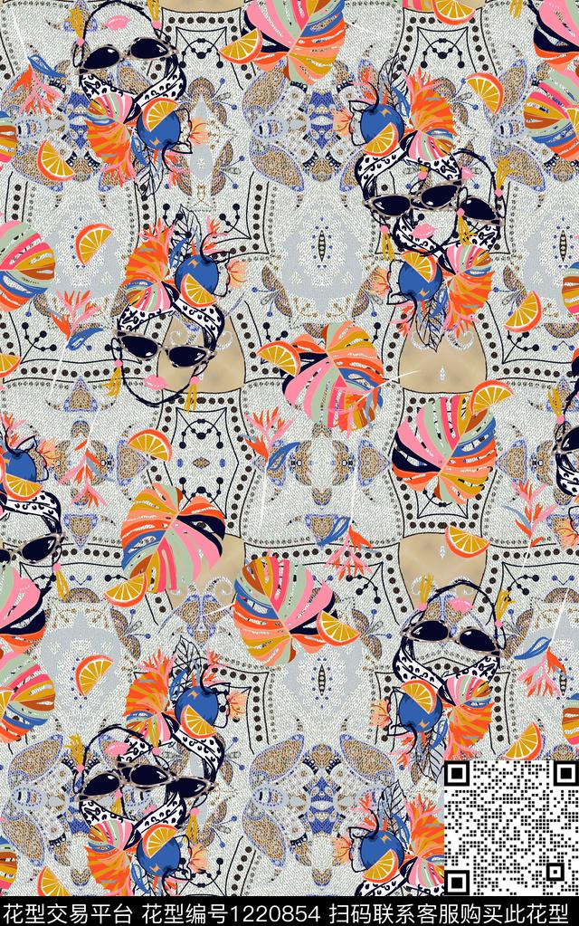 几何秋冬华亿平台民族风数码印花华亿平台下载（图片编号: 1220854） - 瓦栏（Walan）