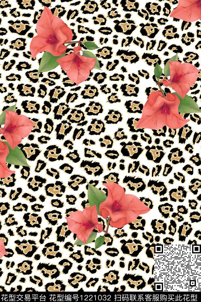 大牌风豹纹数码印花华亿平台下载（图片编号: 1221032） - 瓦栏（Walan）