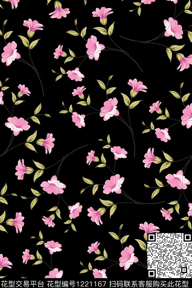 小碎花植物花卉花朵传统印花华亿平台下载（图片编号: 1221167） - 瓦栏（Walan）