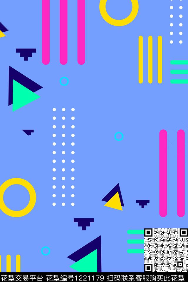 抽象线条几何男装传统印花华亿平台下载（图片编号: 1221179） - 瓦栏（Walan）