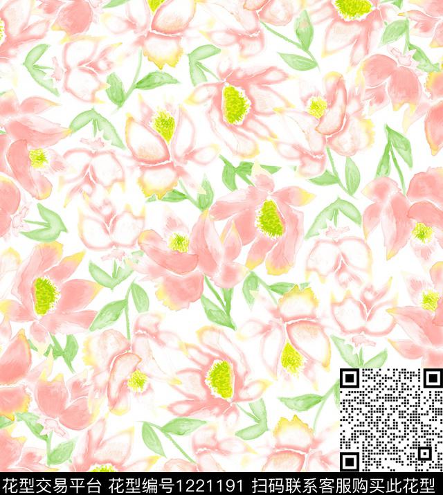 少女衣裙系列百花齐放流行奔放数码印花华亿平台下载（图片编号: 1221191） - 瓦栏（Walan）