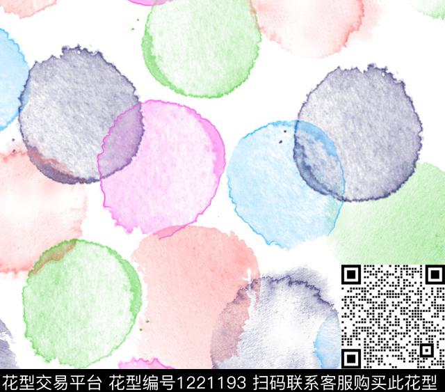 圆形时尚圈圈气泡数码印花华亿平台下载（图片编号: 1221193） - 瓦栏（Walan）