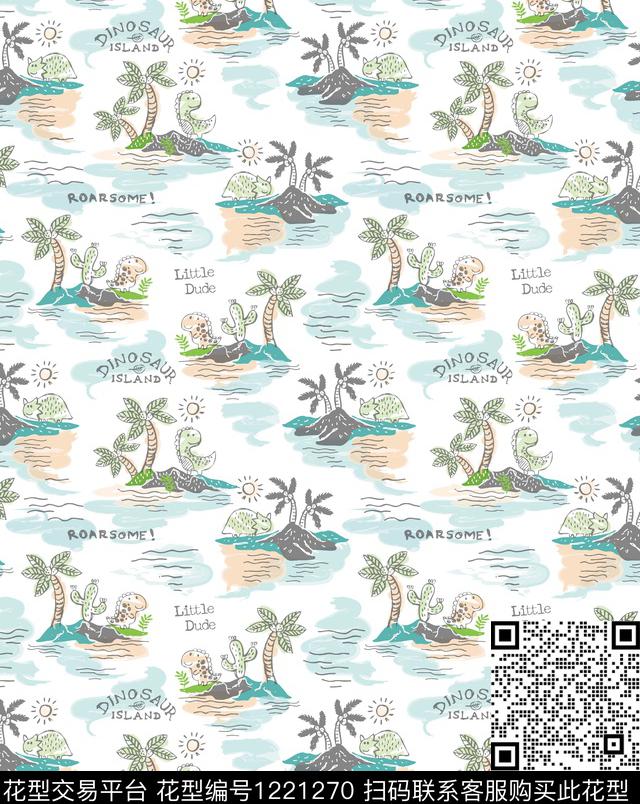 童装恐龙休闲风传统印花华亿平台下载（图片编号: 1221270） - 瓦栏（Walan）