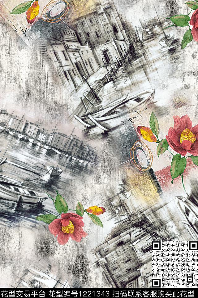 花卉肌理风景景观数码印花华亿平台下载（图片编号: 1221343） - 瓦栏（Walan）