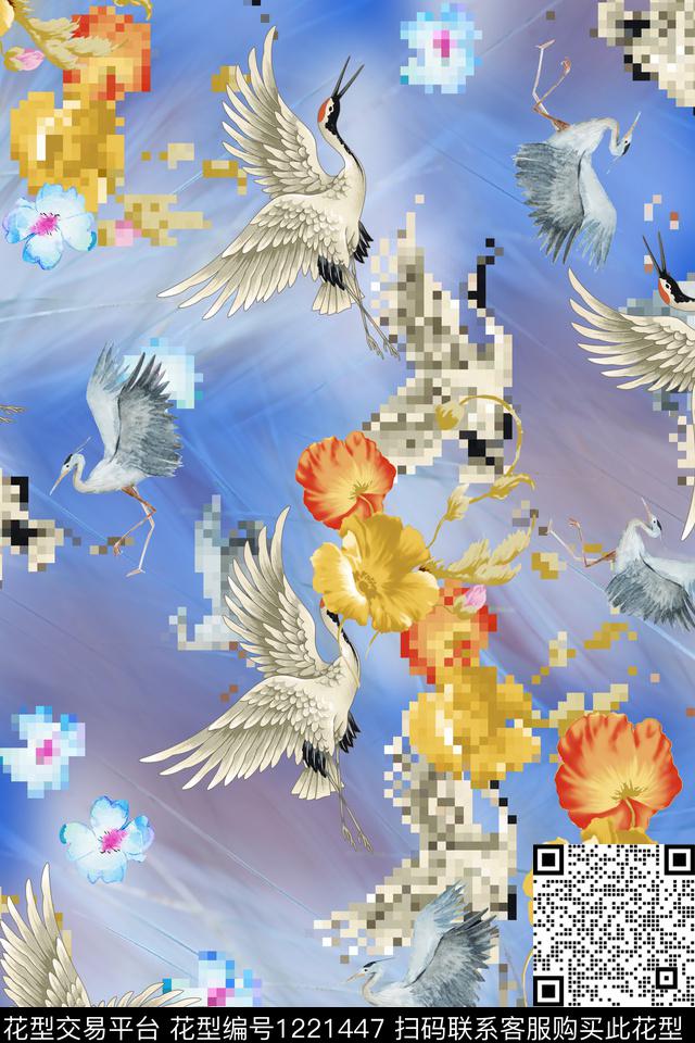 数码华亿平台动物抽象花卉数码印花华亿平台下载（图片编号: 1221447） - 瓦栏（Walan）