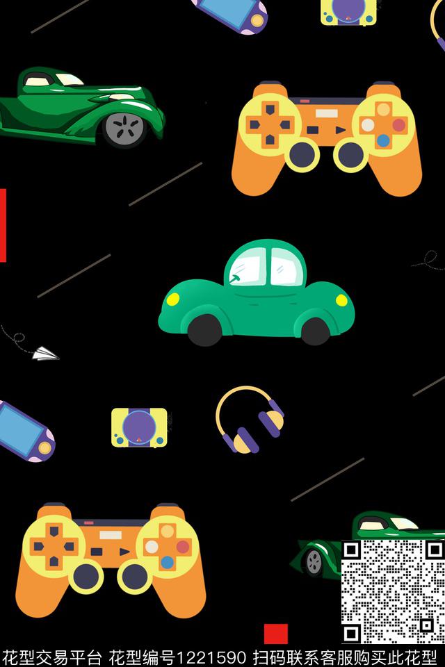 抽象手绘文艺数码印花华亿平台下载（图片编号: 1221590） - 瓦栏（Walan）