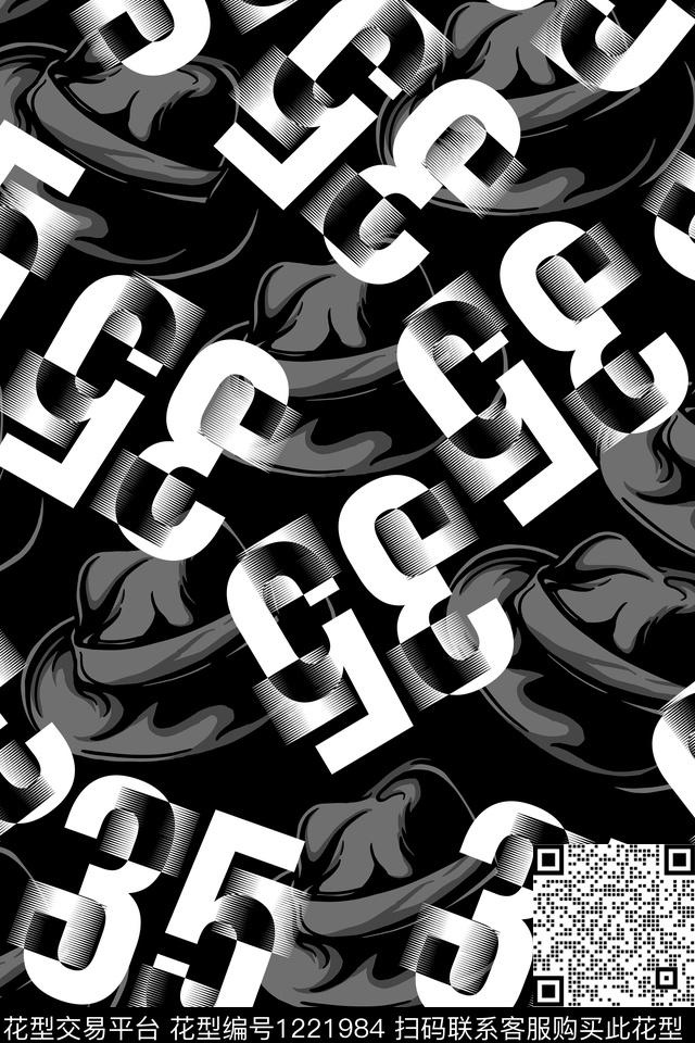 男装几何大牌风数码印花华亿平台下载（图片编号: 1221984） - 瓦栏（Walan）