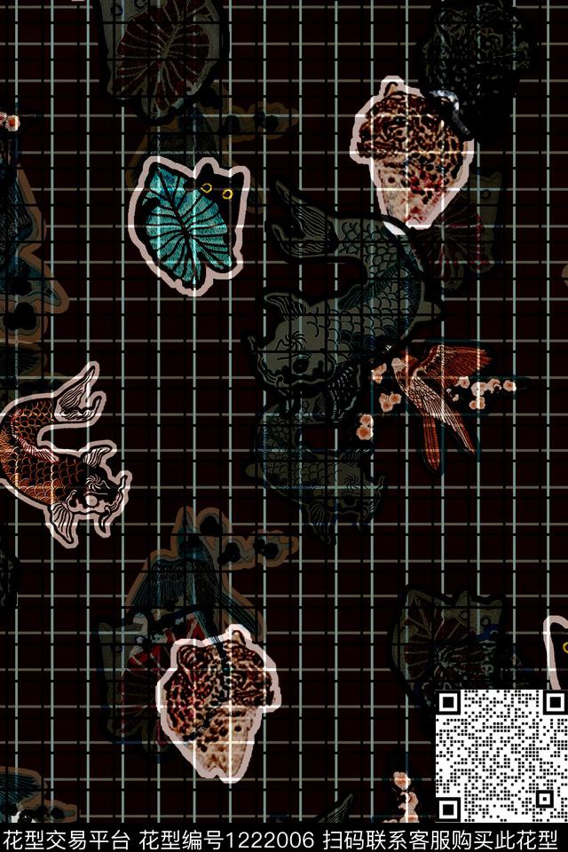 女装床品面料数码印花华亿平台下载（图片编号: 1222006） - 瓦栏（Walan）