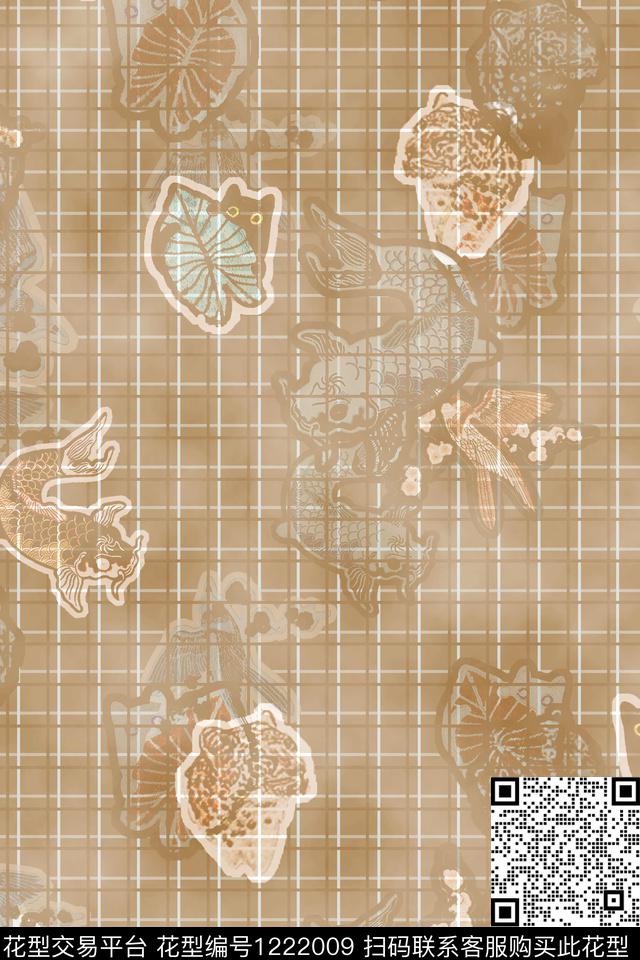 女装床品面料数码印花华亿平台下载（图片编号: 1222009） - 瓦栏（Walan）