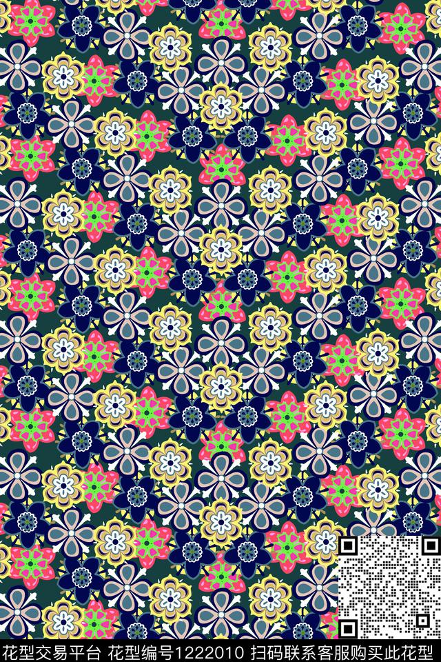花卉印花小碎花传统印花华亿平台下载（图片编号: 1222010） - 瓦栏（Walan）
