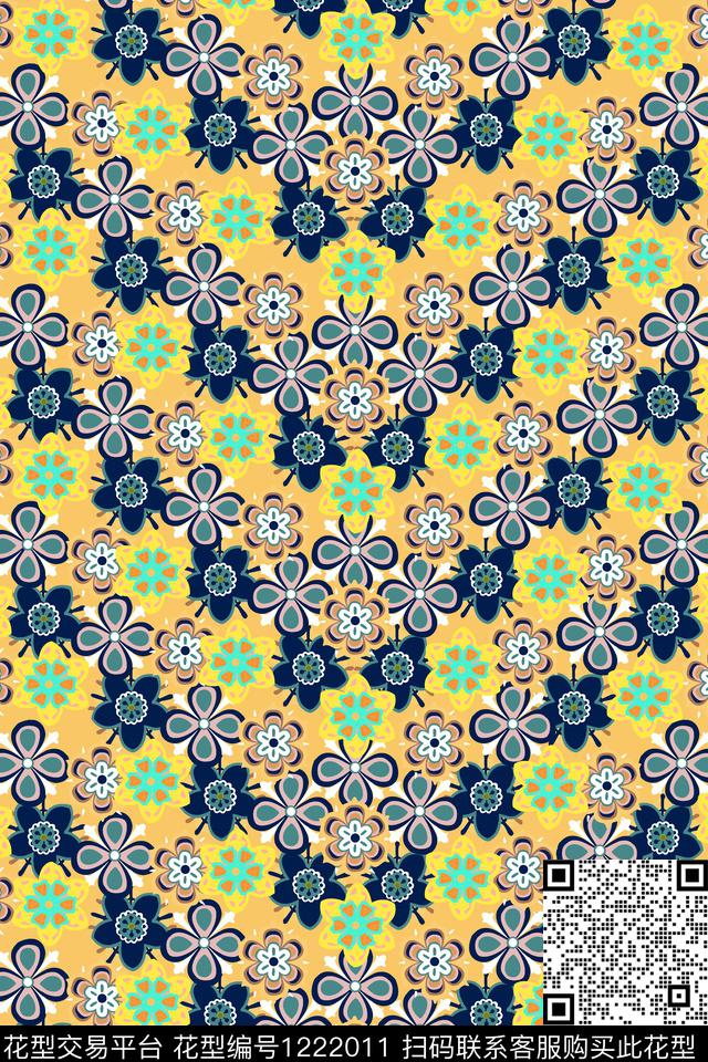 花卉印花小碎花传统印花华亿平台下载（图片编号: 1222011） - 瓦栏（Walan）