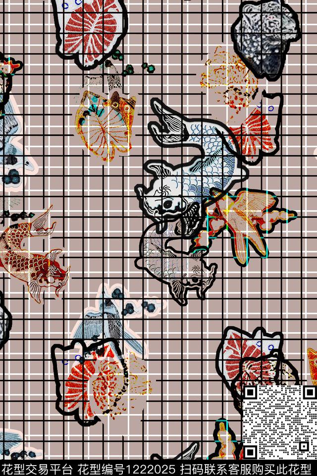 女装床品面料数码印花华亿平台下载（图片编号: 1222025） - 瓦栏（Walan）