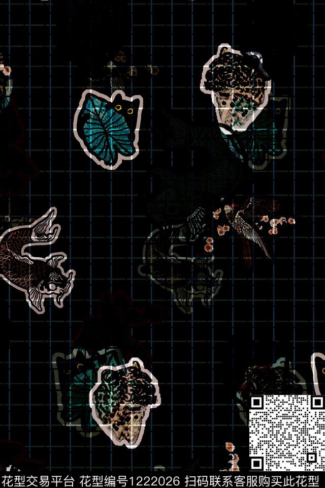 女装床品面料数码印花华亿平台下载（图片编号: 1222026） - 瓦栏（Walan）