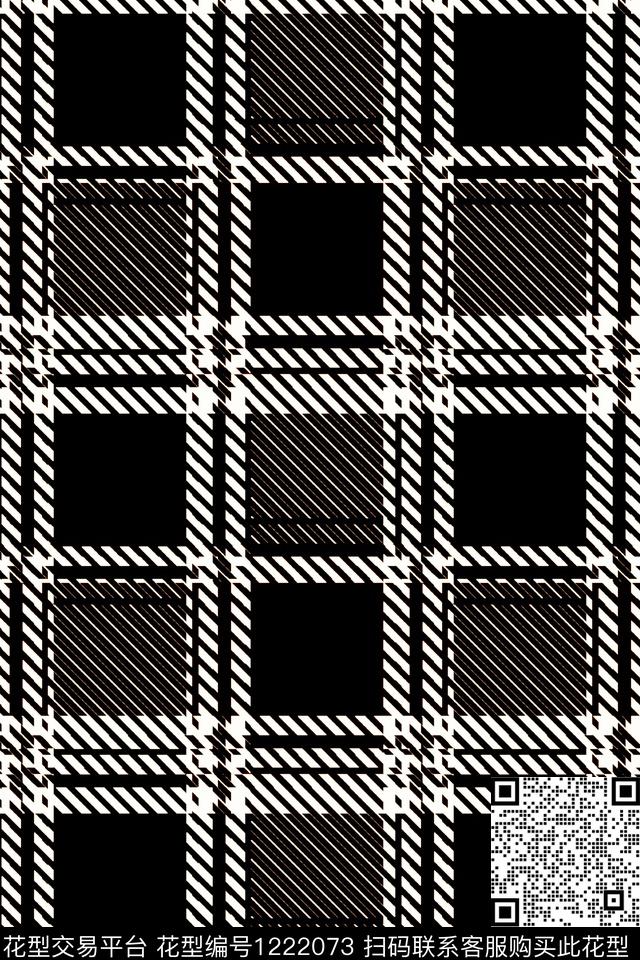 抽象格子几何数码印花华亿平台下载（图片编号: 1222073） - 瓦栏（Walan）