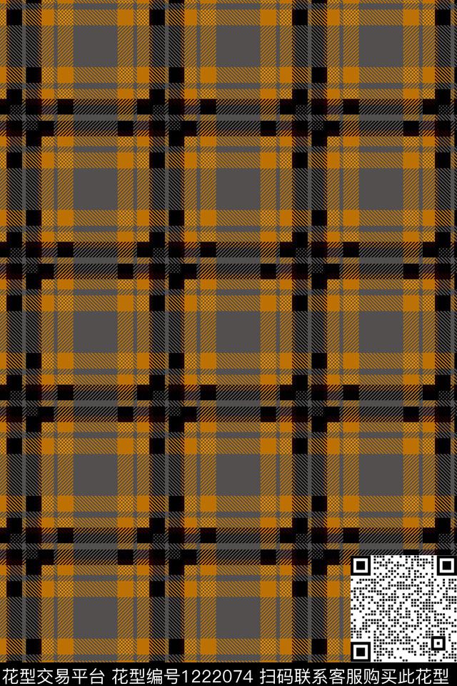 格子几何大牌风数码印花华亿平台下载（图片编号: 1222074） - 瓦栏（Walan）