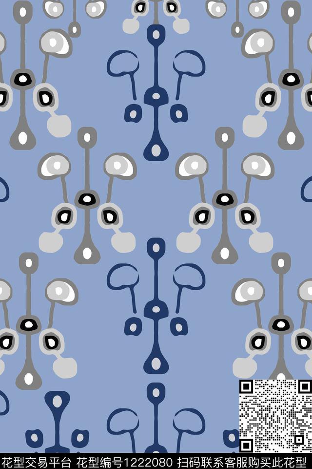 传统时尚手绘线条笔触民族风图案传统印花华亿平台下载（图片编号: 1222080） - 瓦栏（Walan）