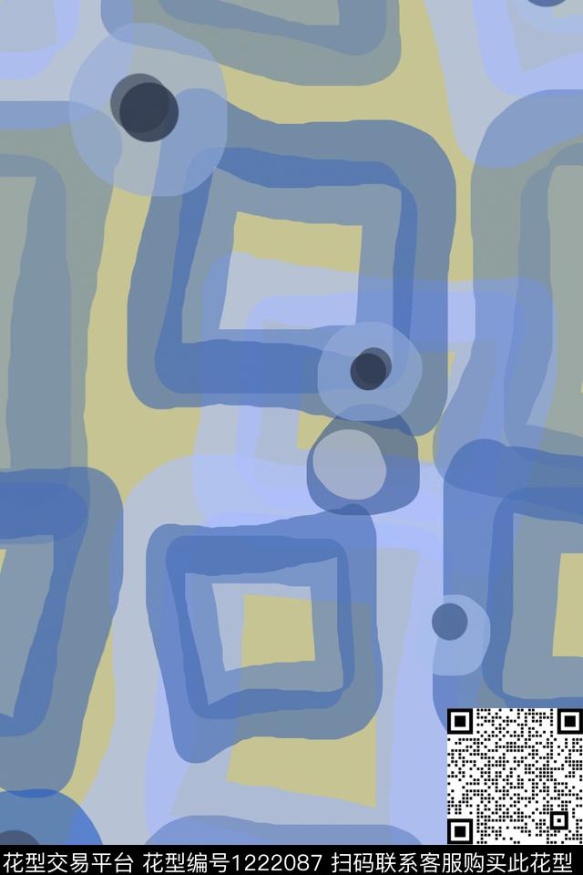 几何手绘线条笔触渐变色彩数码印花华亿平台下载（图片编号: 1222087） - 瓦栏（Walan）