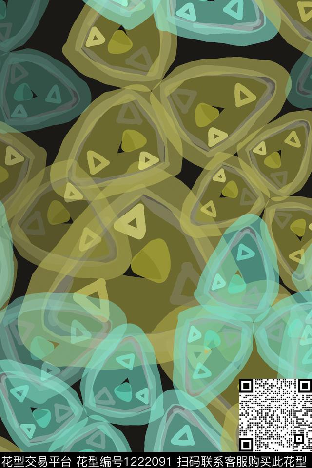 精致几何渐变色彩艺术迷彩数码印花华亿平台下载（图片编号: 1222091） - 瓦栏（Walan）
