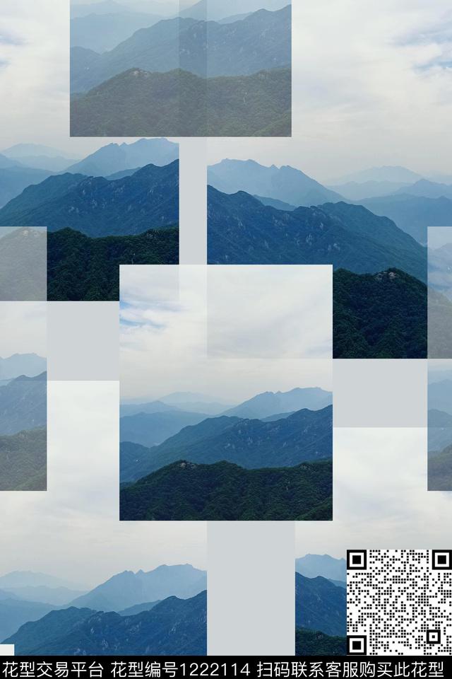 风景景观高山白云个性照片数码印花华亿平台下载（图片编号: 1222114） - 瓦栏（Walan）