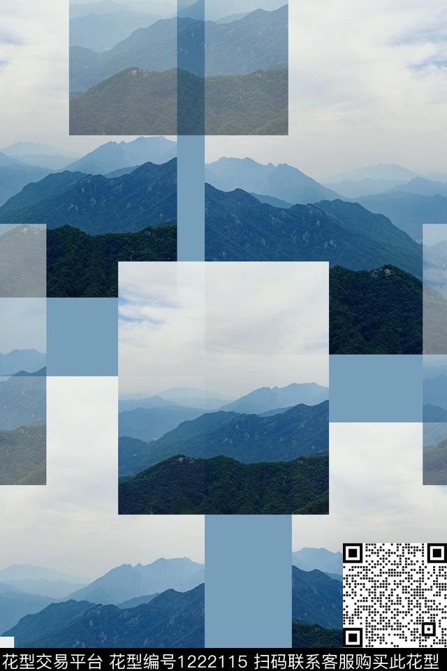 风景景观高山白云个性照片数码印花华亿平台下载（图片编号: 1222115） - 瓦栏（Walan）