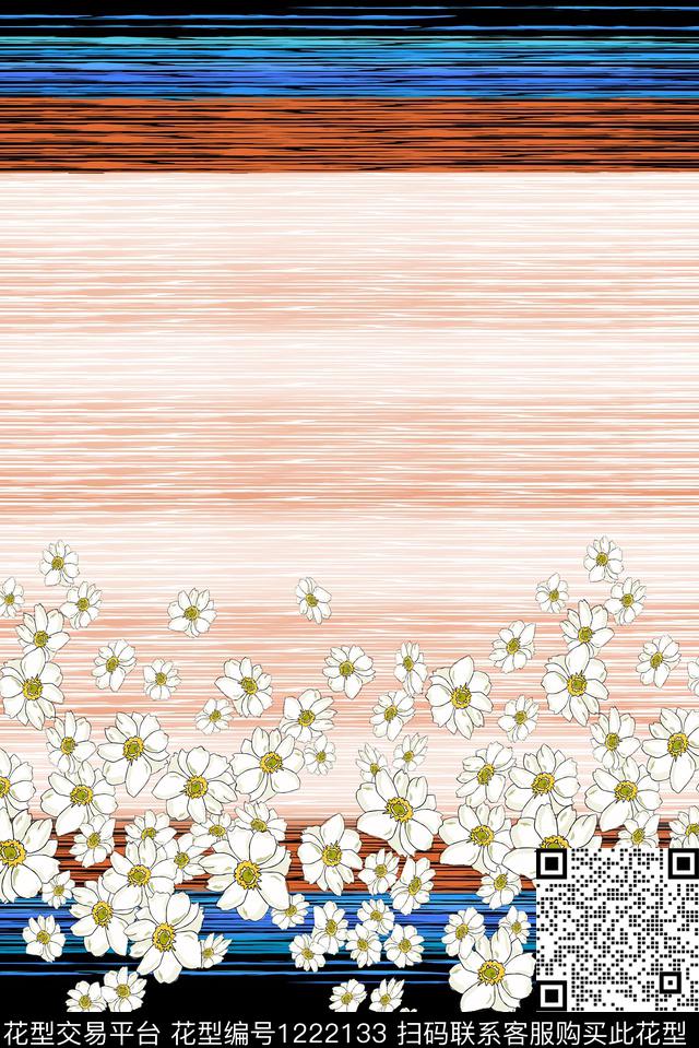 FlowesLineColor数码印花华亿平台下载（图片编号: 1222133） - 瓦栏（Walan）