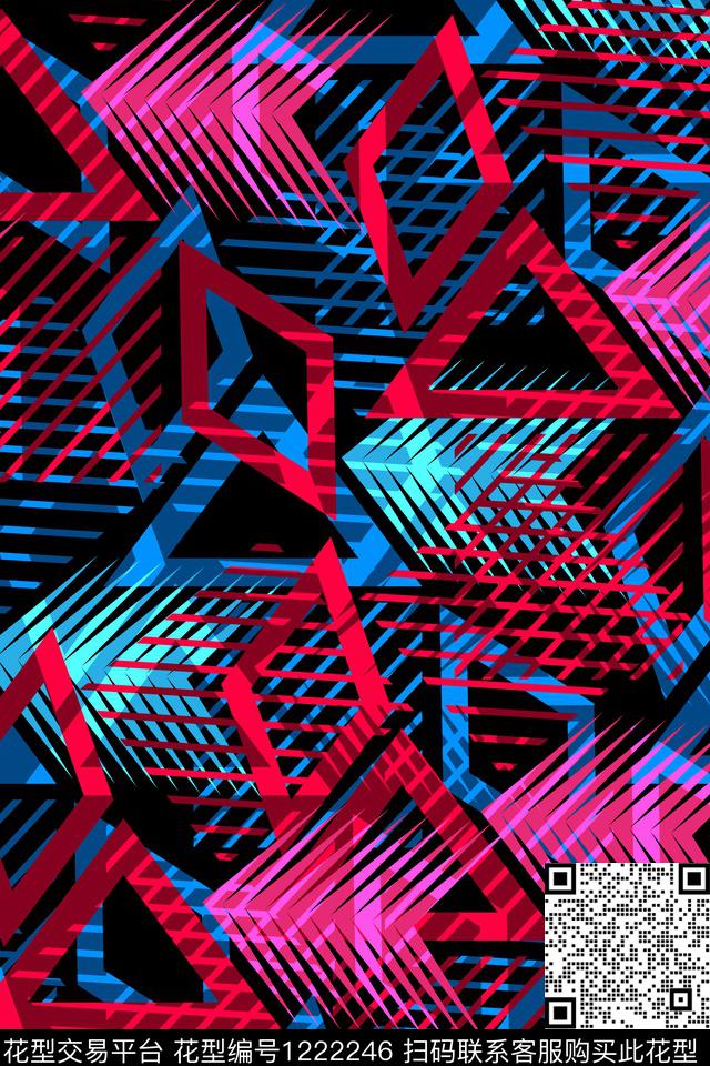 时尚休闲几何传统印花华亿平台下载（图片编号: 1222246） - 瓦栏（Walan）